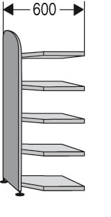 Eckfeld Broregal ,,DAO,, 600x600mm