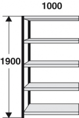 Magazinregale Modell ST Regalfeld 1000 breit